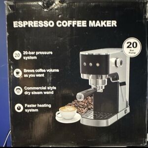 Espresso Coffee Maker - Black and Silver